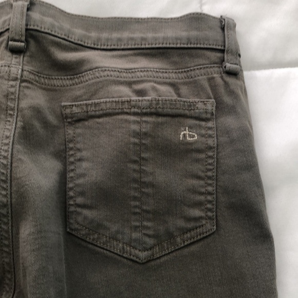 Rag & Bone the skinny pants olive drab green with pockets zipper front - Picture 9 of 9